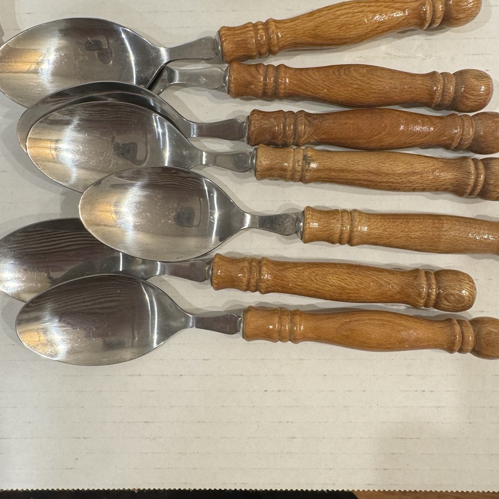 Harbor House / LIFETIME Old Homestead Wood Handle Flatware Lot 40 Pieces - Picture 7 of 14